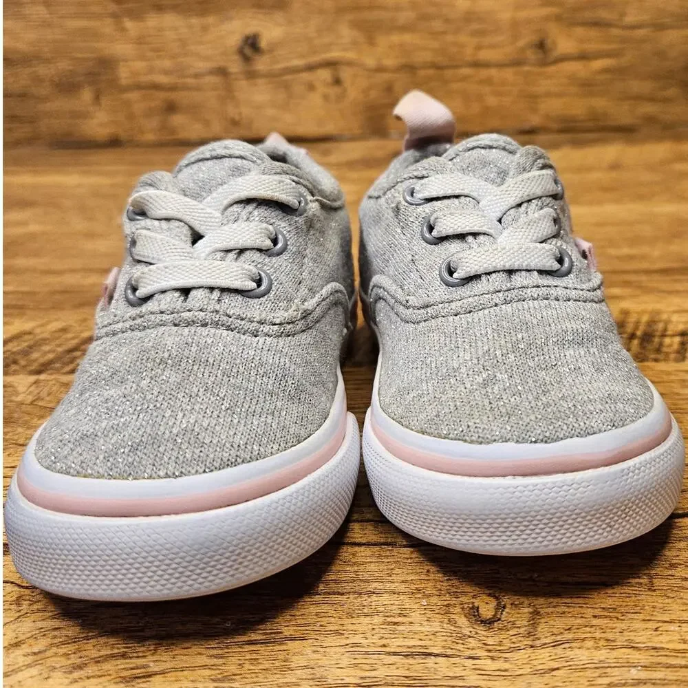 VANS Grey Sparkle Slip on Sneaker size 4.5
